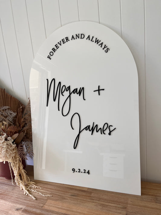 Acrylic Wedding Welcome Sign