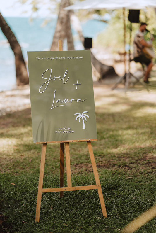 Acrylic Wedding Welcome Sign