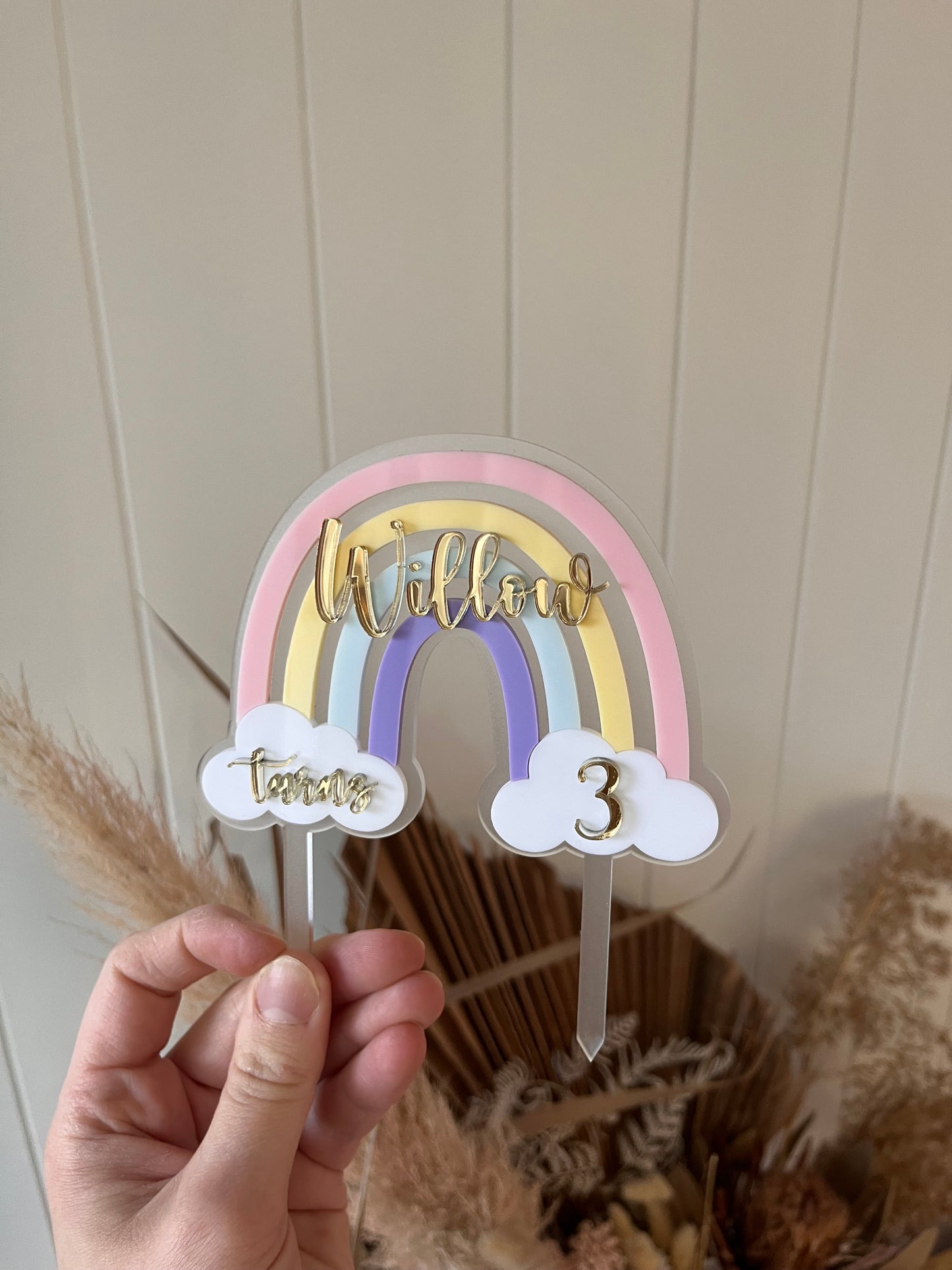 Rainbow Cake Topper