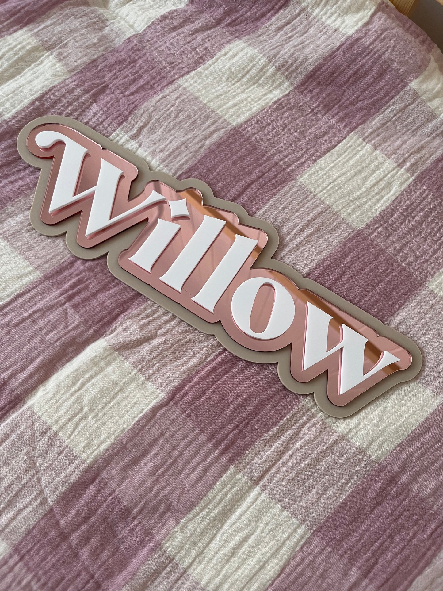 3D Triple Layer Acrylic Name Plaque