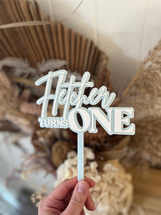 Layered Personalised Cake Topper