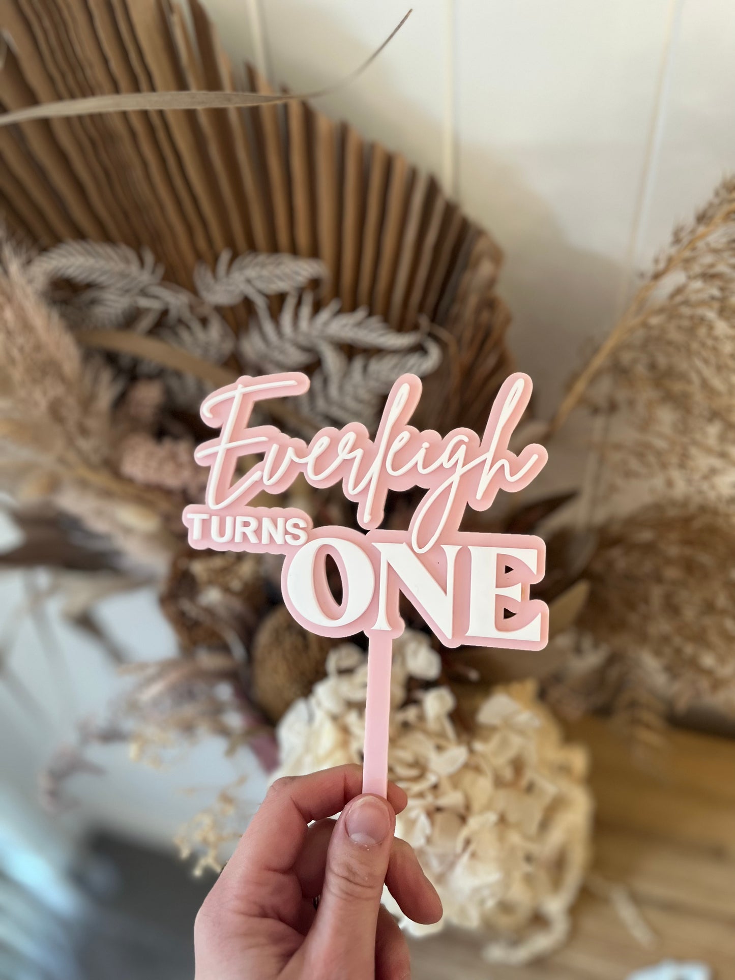 Layered Personalised Cake Topper