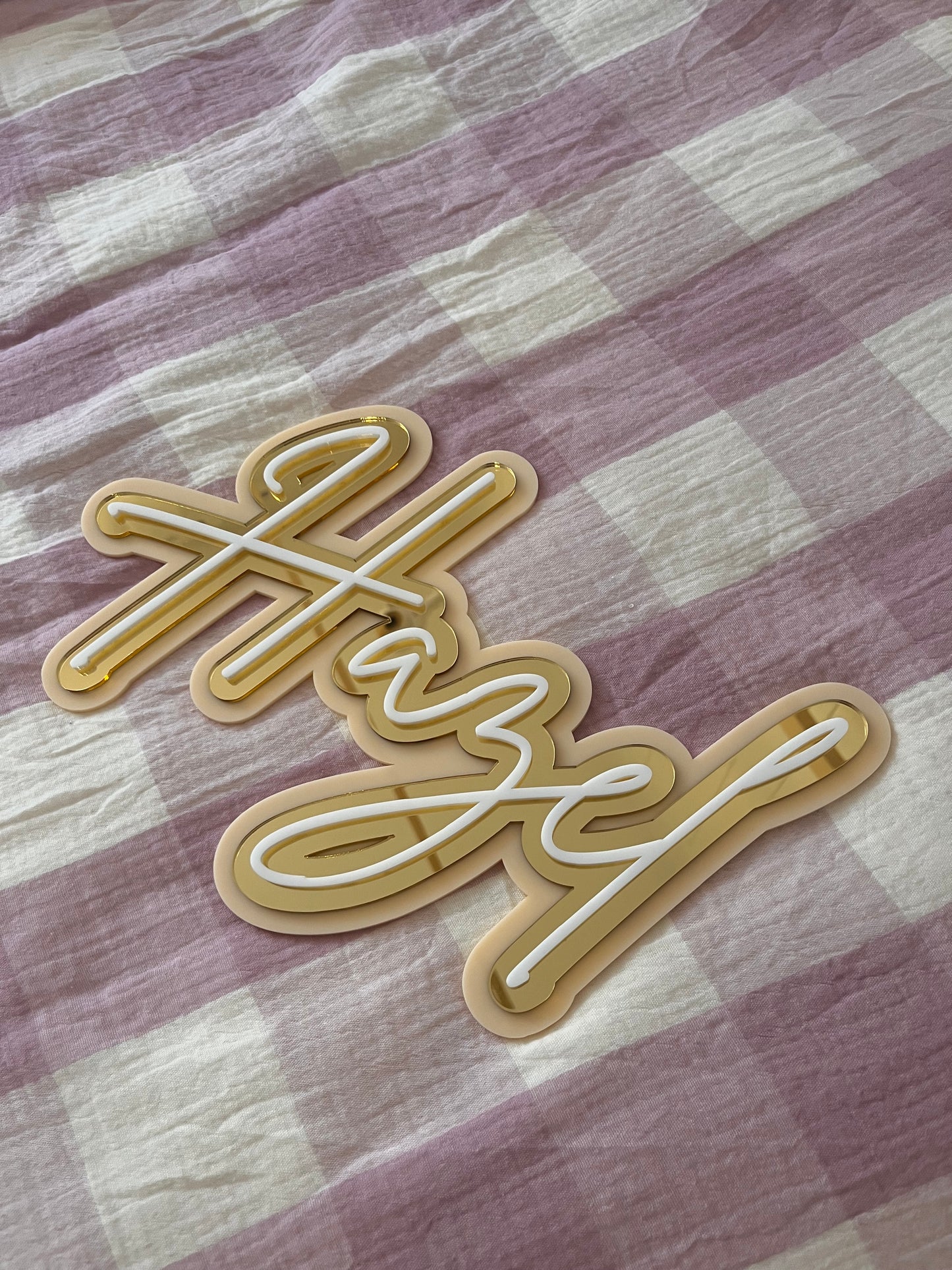 3D Triple Layer Acrylic Name Plaque