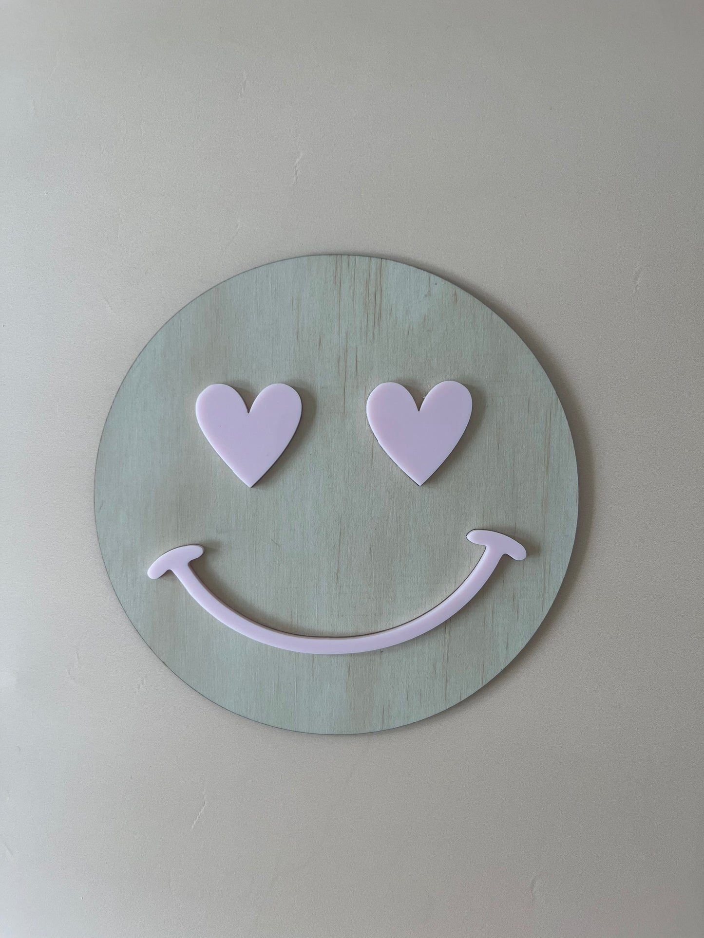 Heart Smiley Face Sign | Retro Face Sign