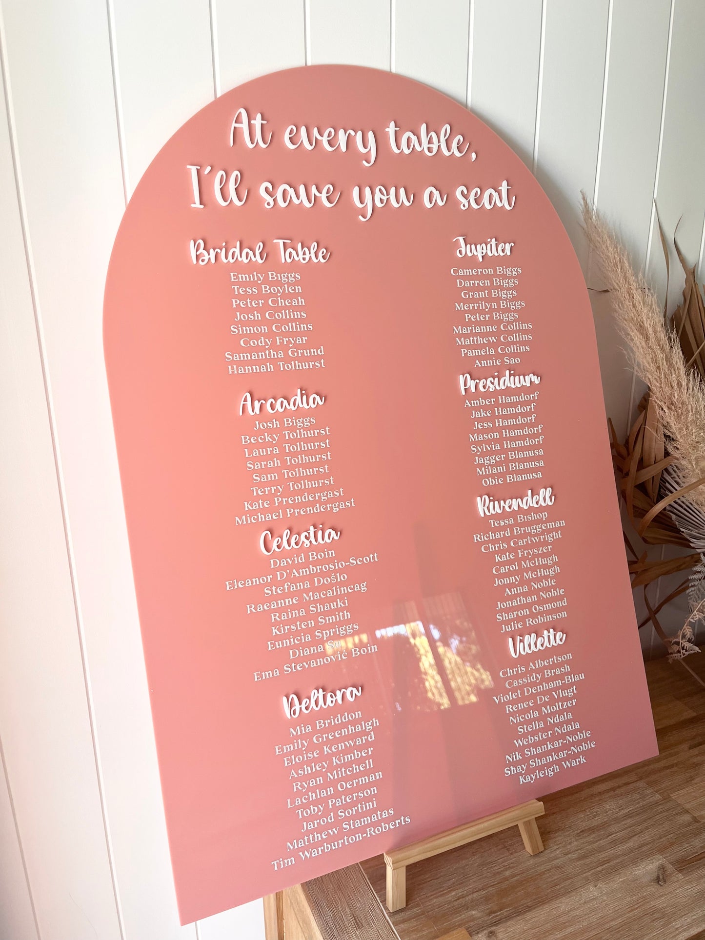 Acrylic Wedding Seating Chart