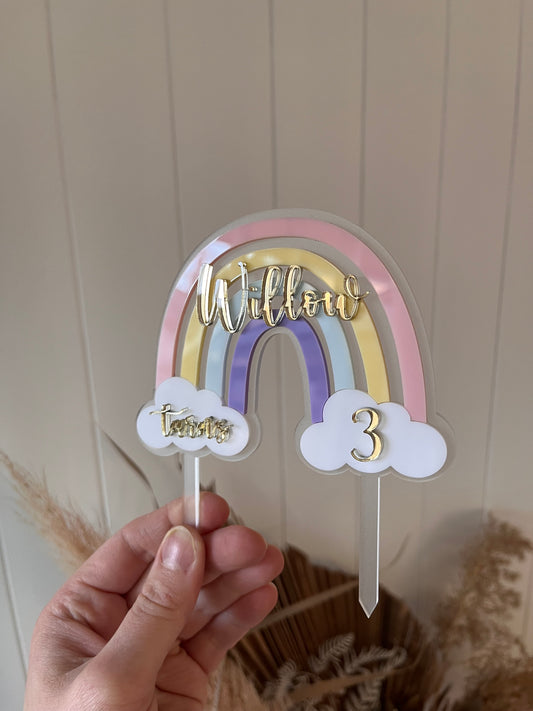 Rainbow Cake Topper