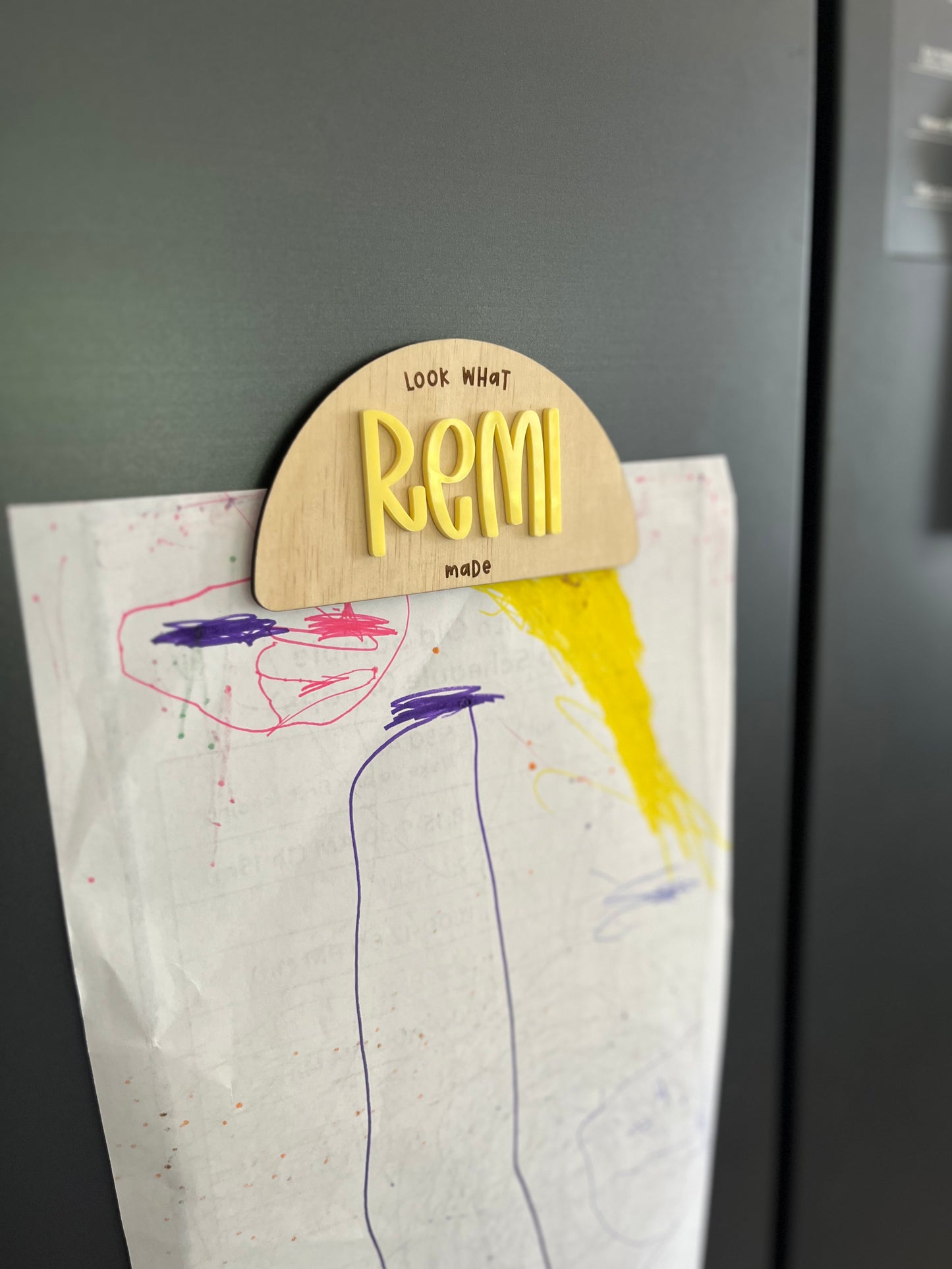 Look What I Made Magnet | Personalised Magnet | Kids Artwork Magnet