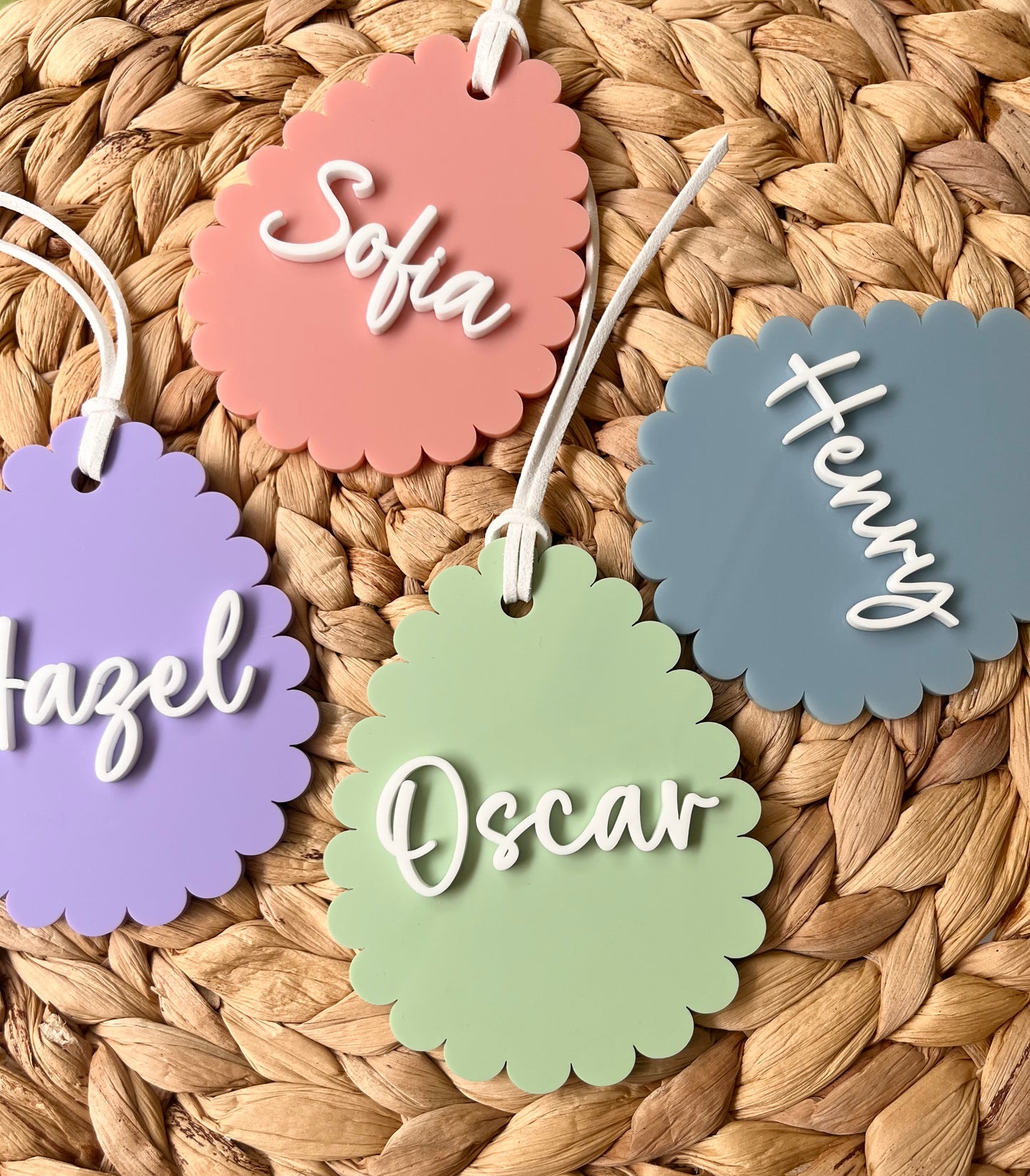 Personalised Scalloped Easter Egg Tag