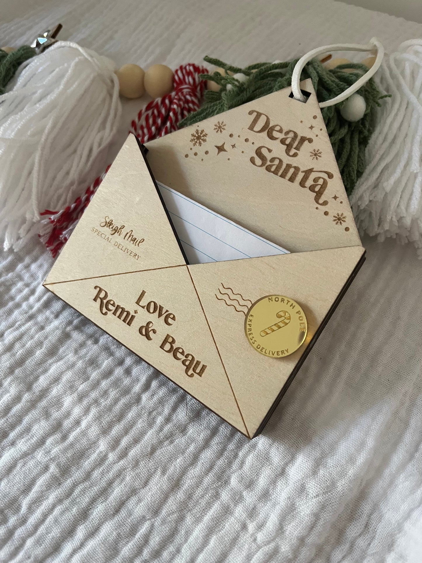 Letter To Santa Ornament | Christmas Tree Decor | Personalised Christmas Bauble