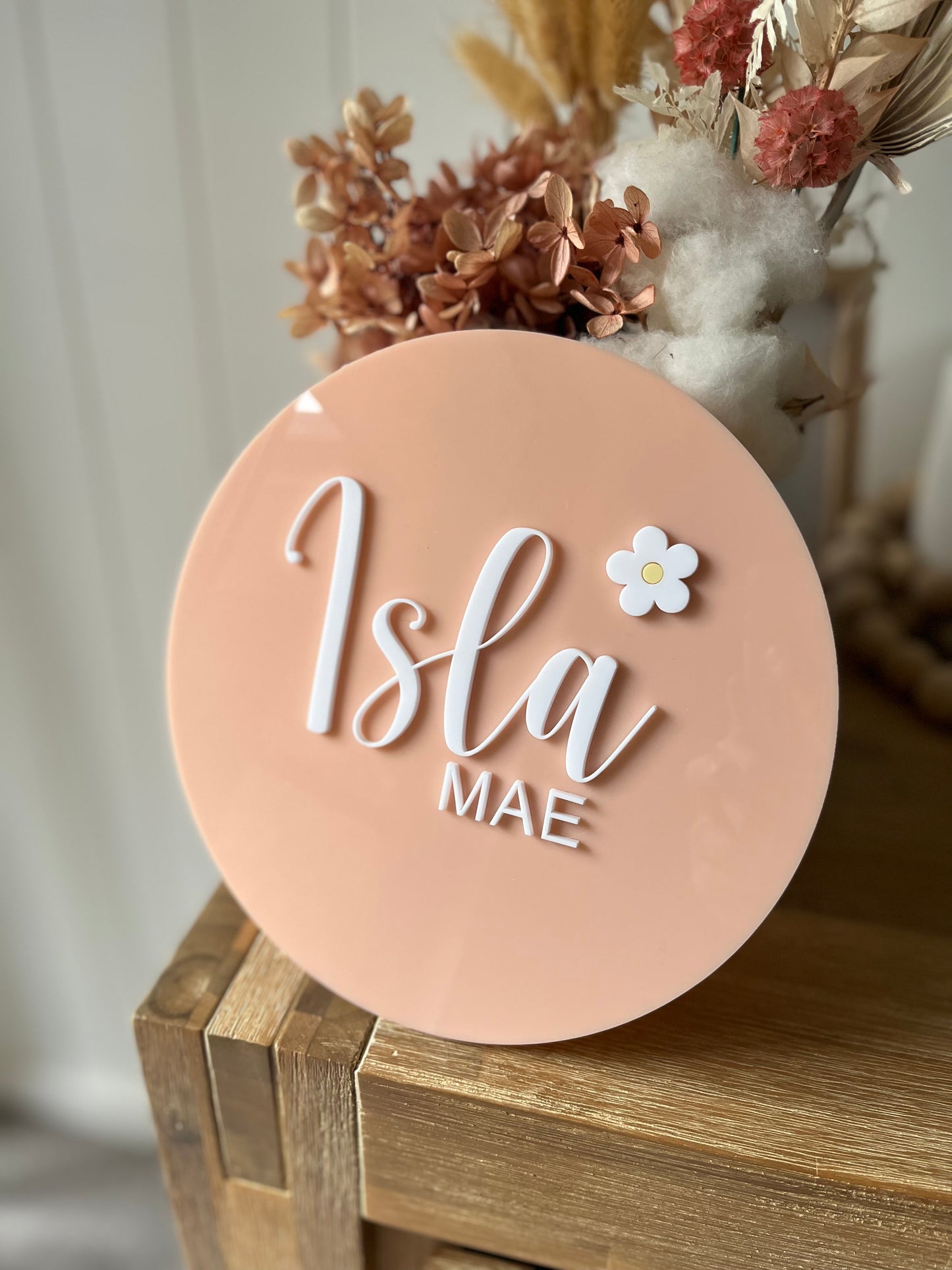 Round Acrylic Name Plaque