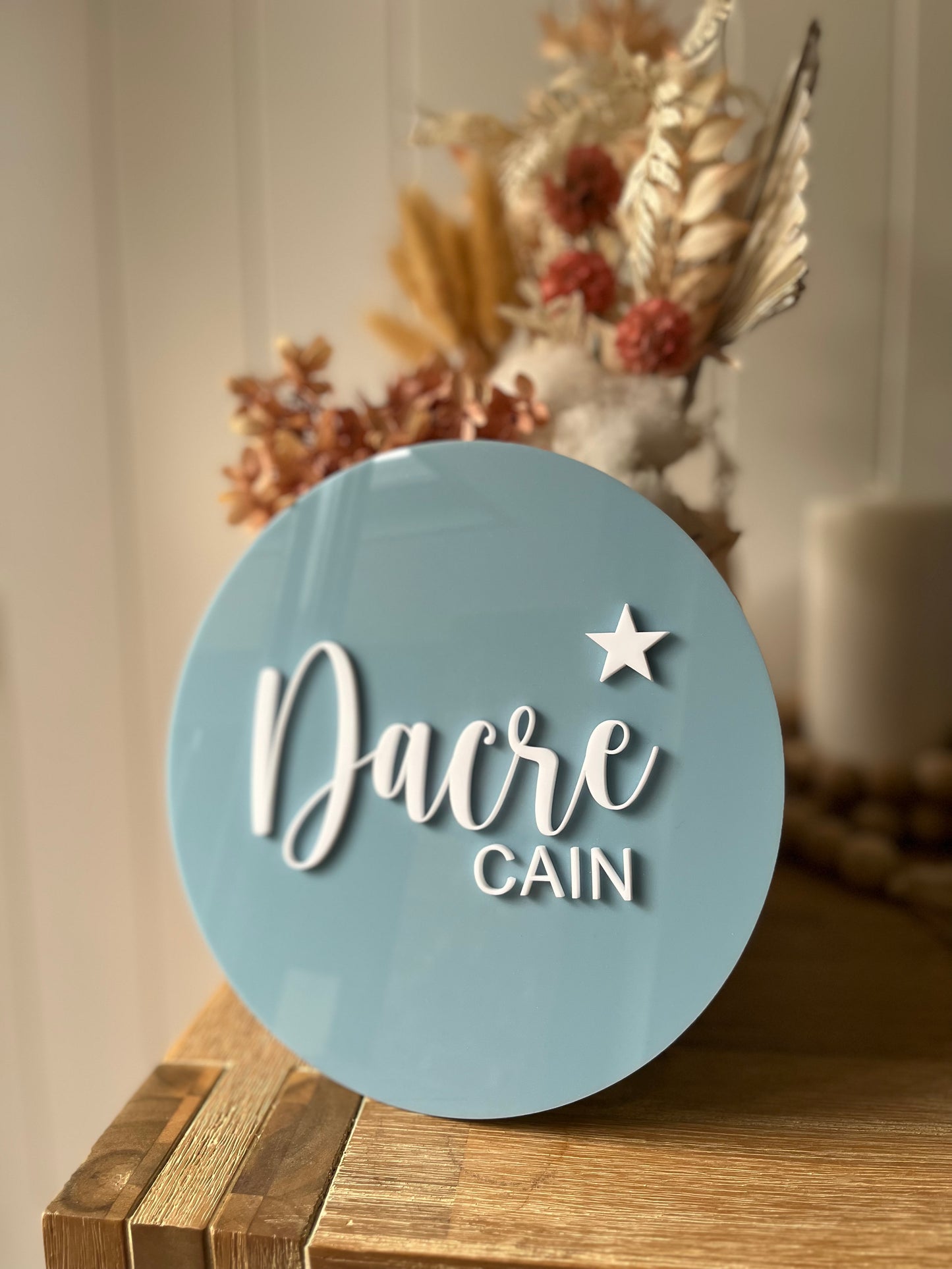 Round Acrylic Name Plaque