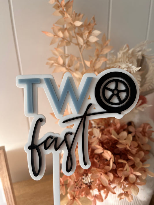 Two Fast Cake Topper