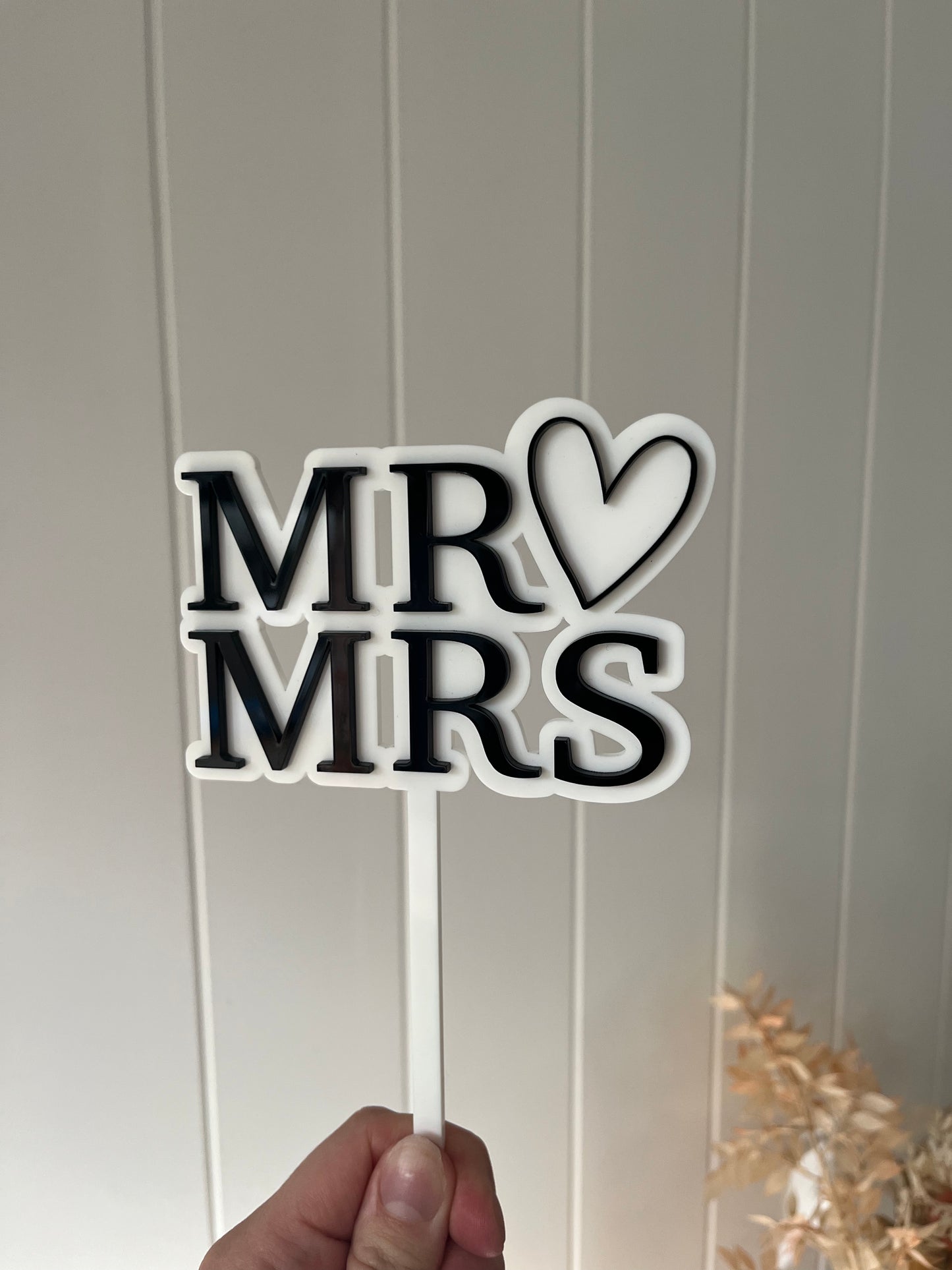 MR & MRS Cake Topper