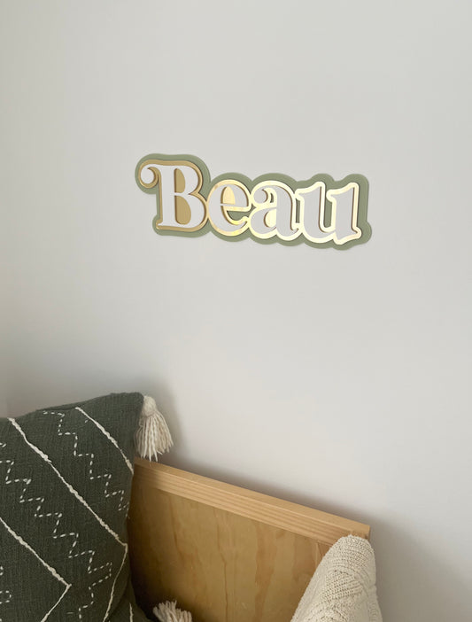 3D Triple Layer Acrylic Name Plaque