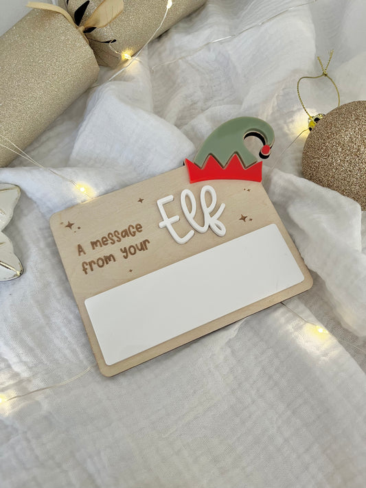 A message from your Elf | Elf Message board | Christmas Decor