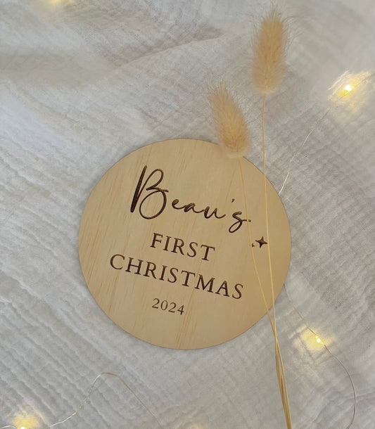 Personalised Baby's First Christmas Plaque | My First Christmas Plaque