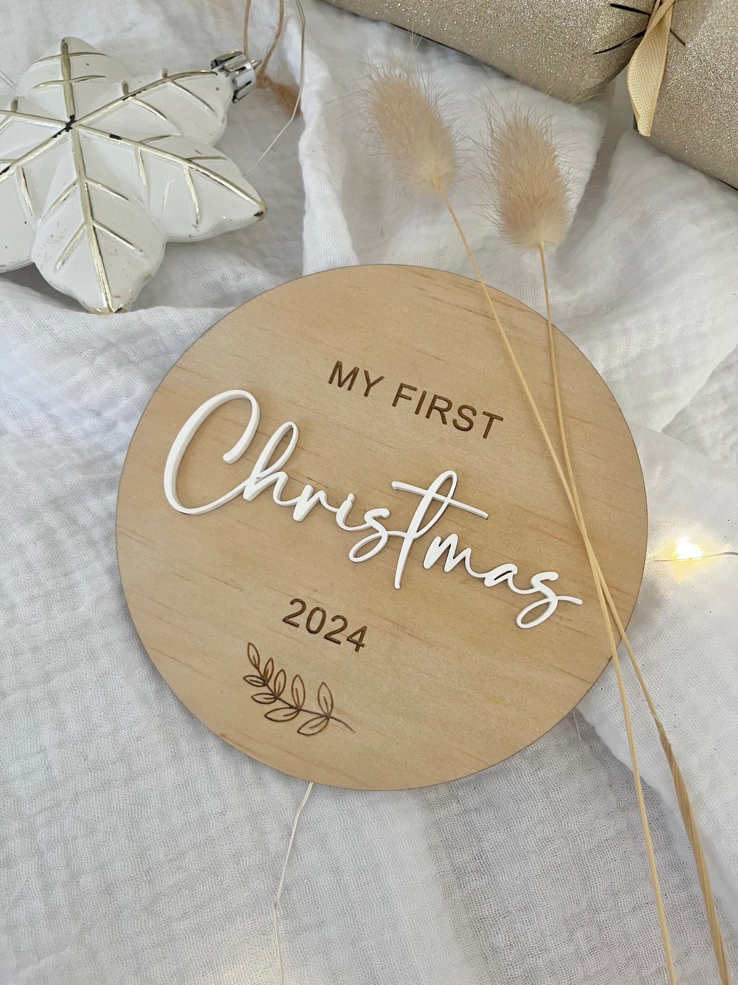 Baby's First Christmas Plaque | My First Christmas Plaque