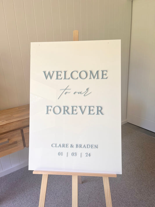 Acrylic Wedding Welcome Sign