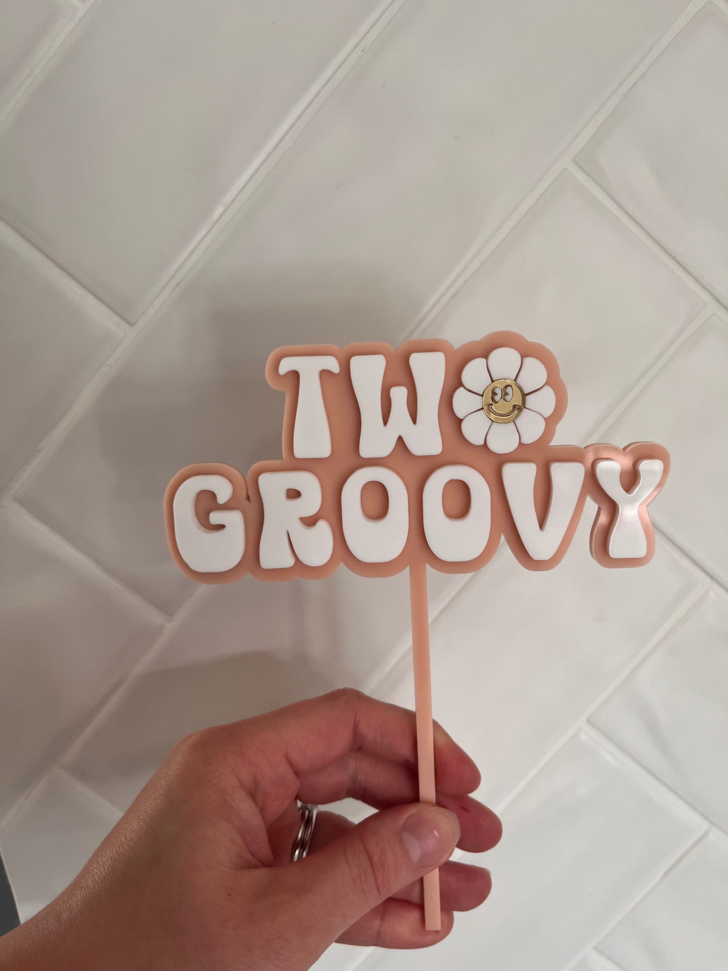 Two Groovy Cake Topper