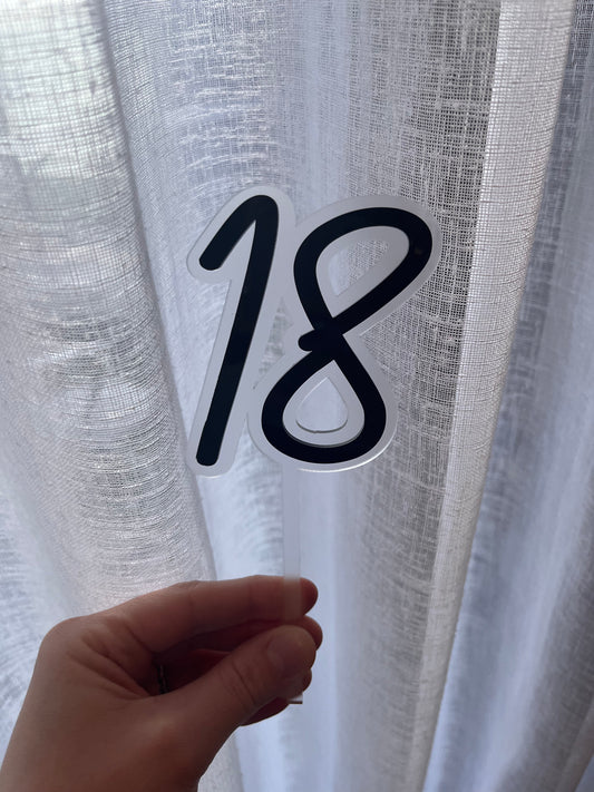 Numbered Cake Topper