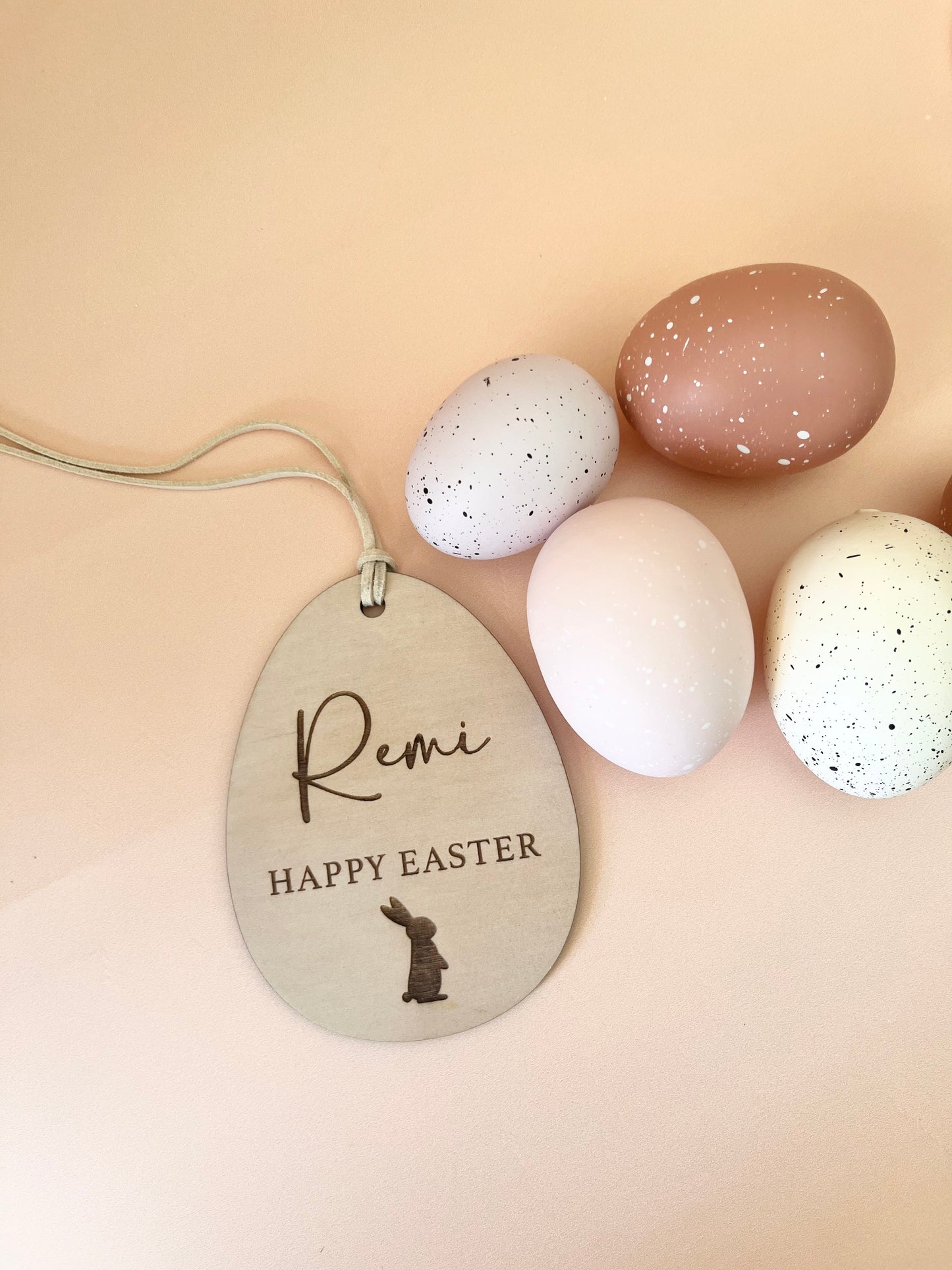 Personalised Wooden Egg Gift Tag