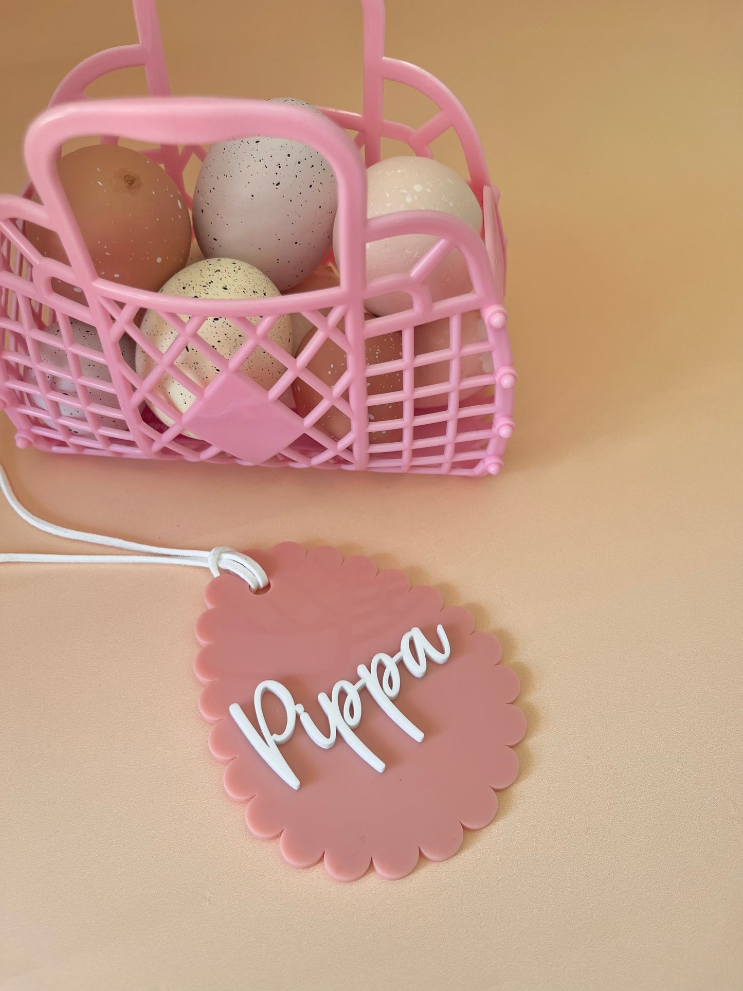 Personalised Scalloped Easter Egg Tag