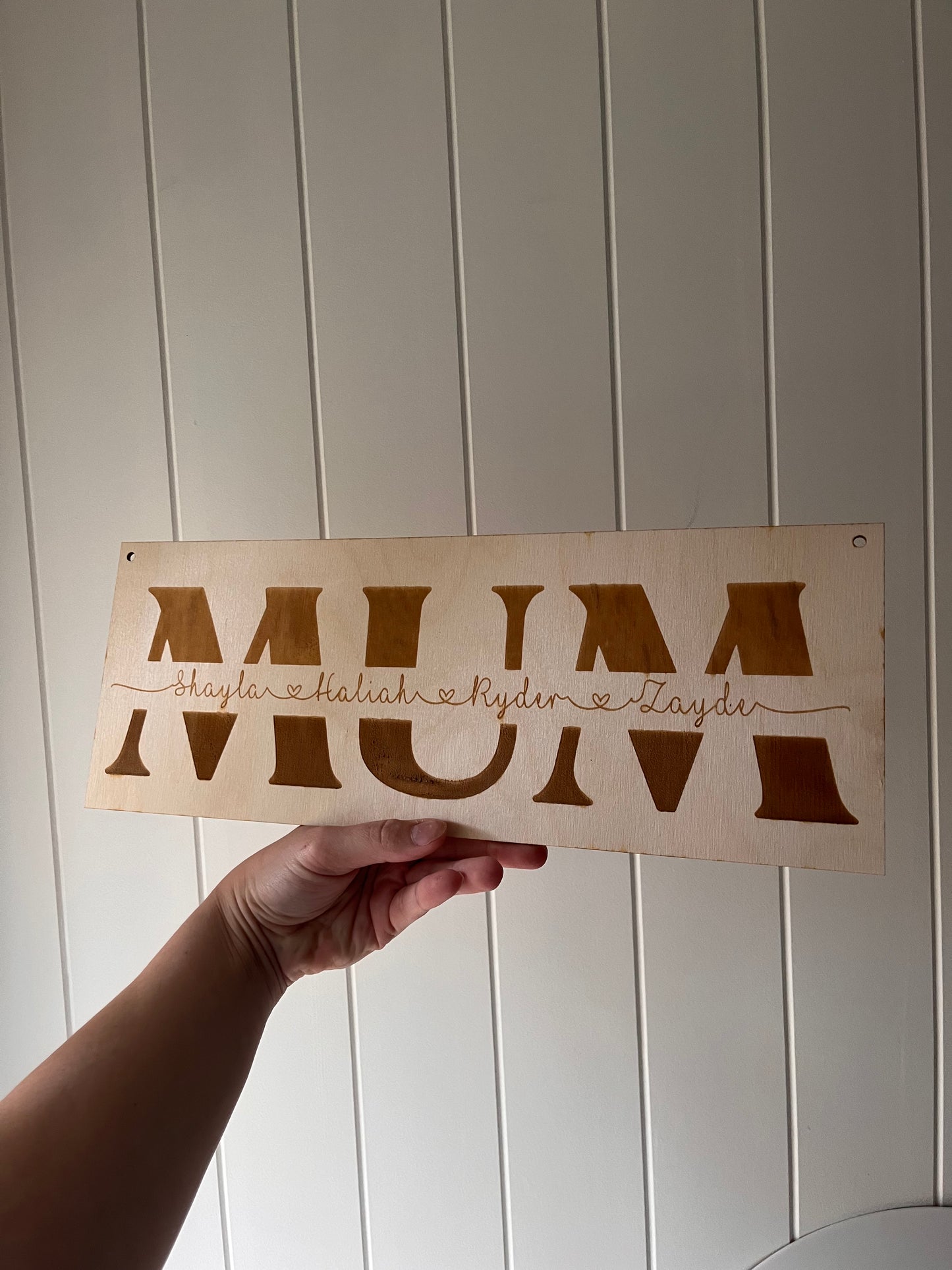 Engraved Mum & Child Plaque