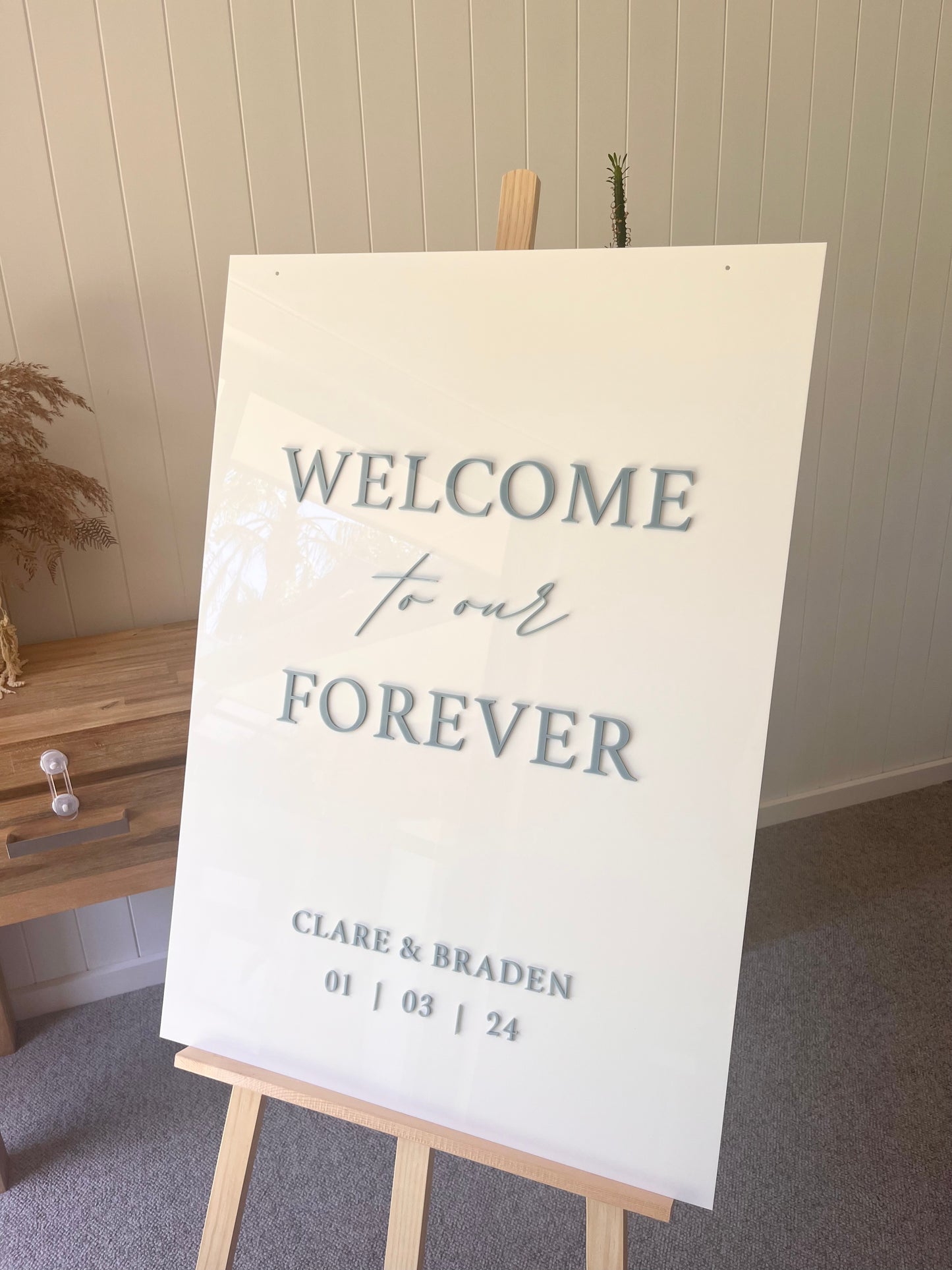 Acrylic Wedding Welcome Sign