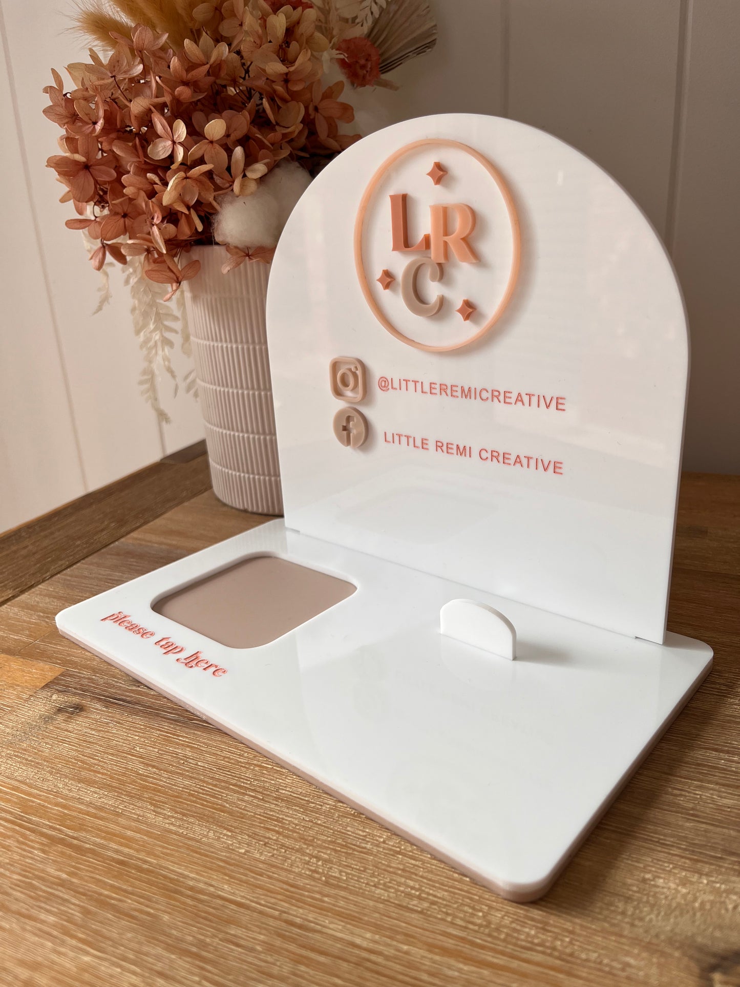 Square Reader, Business Card & Socials Stand