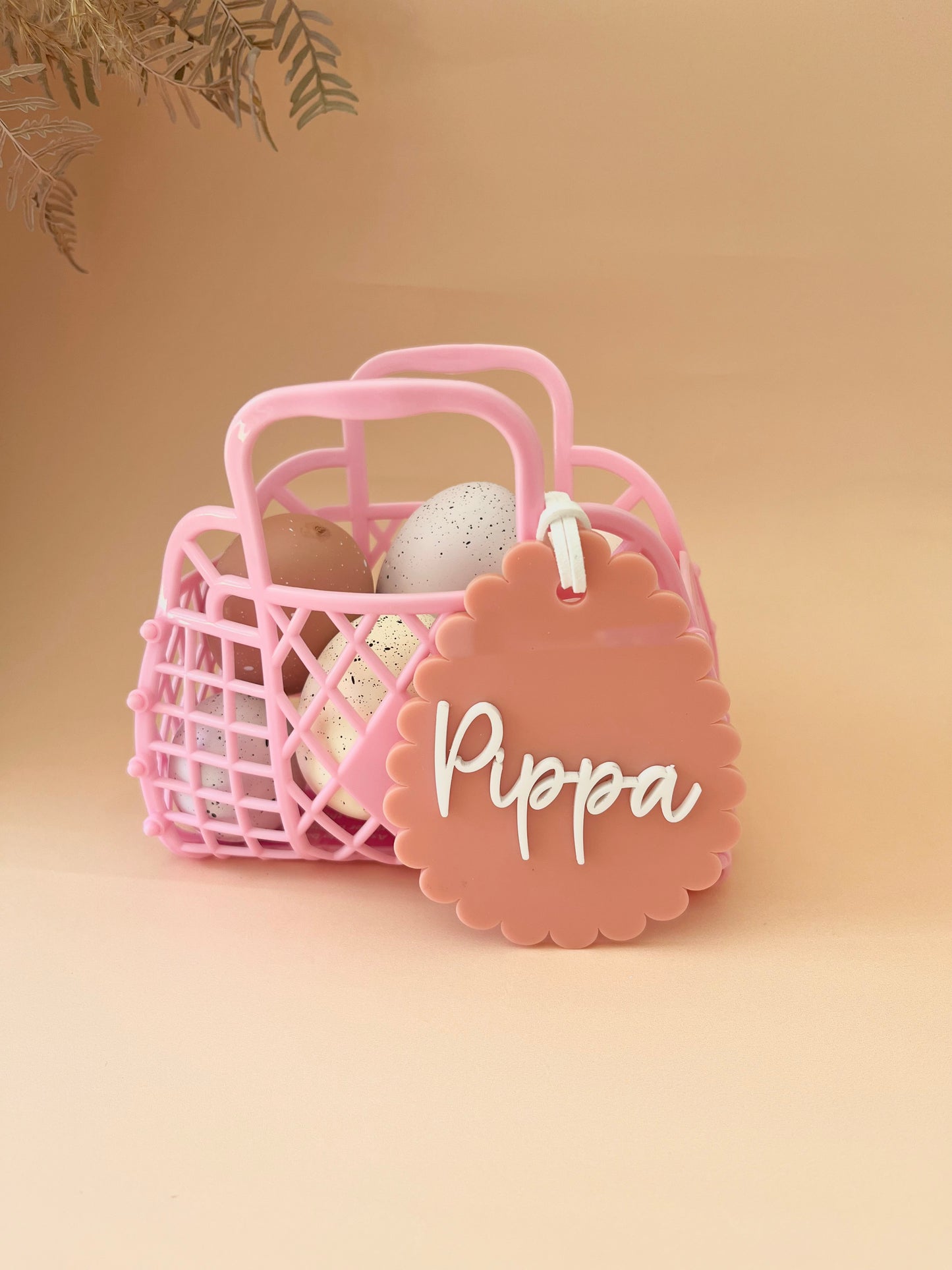 Personalised Scalloped Easter Egg Tag