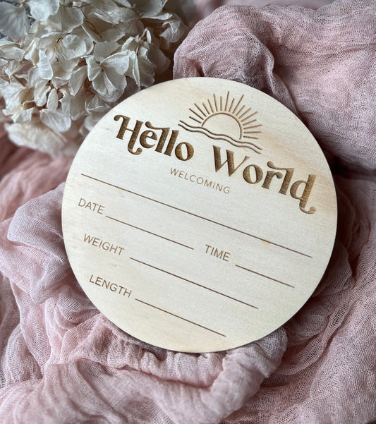 Hello World | Sun Baby Announcement